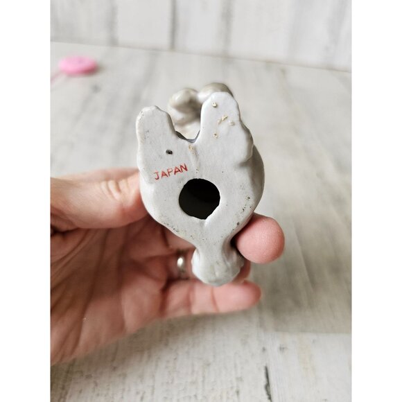 Porcelain vintage poodle figurine statue Japan puppy dog begging - Picture 9 of 9